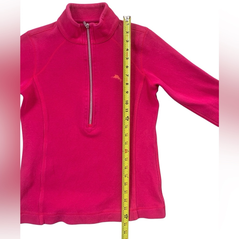 Tommy Bahama Aruba Half-Zip Pullover Sweatshirt Pink Dolphin Logo Size Small - Picture 6 of 7